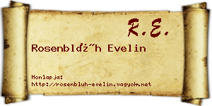 Rosenblüh Evelin névjegykártya